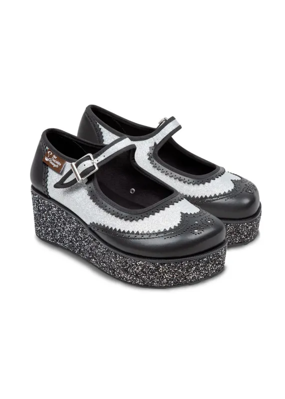 Chocolaticas® Havana Glitter Women's Mary Jane Platform sold by Modcloth