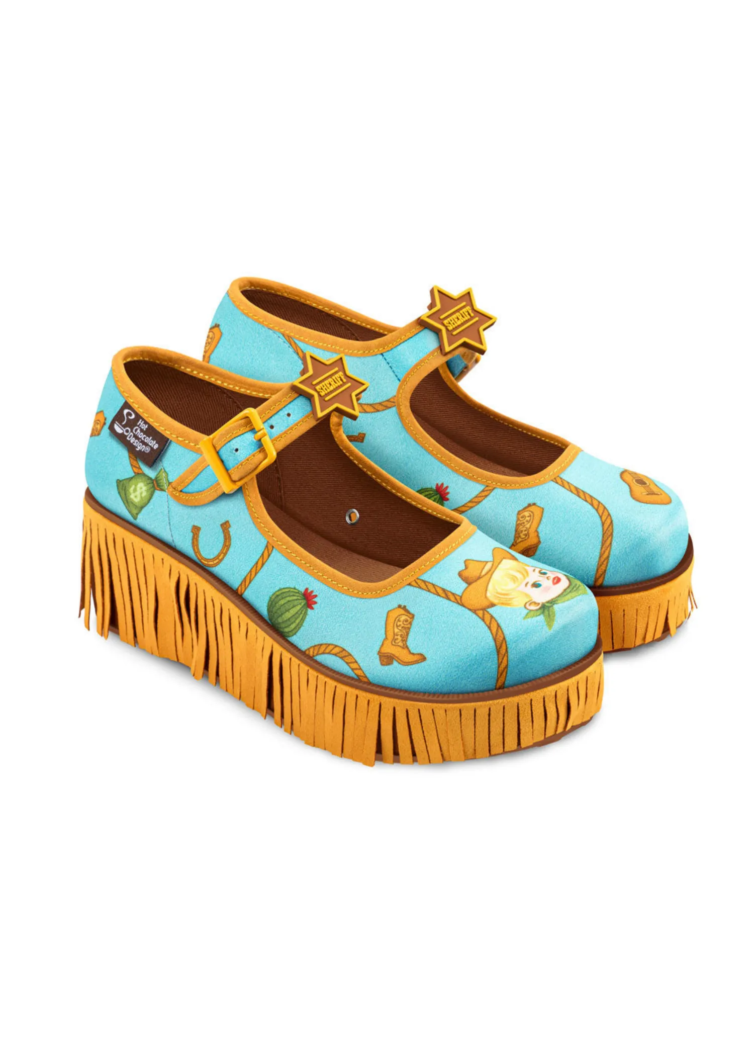 Chocolaticas® Sheriff Women's Mary Jane Platform sold by Modcloth