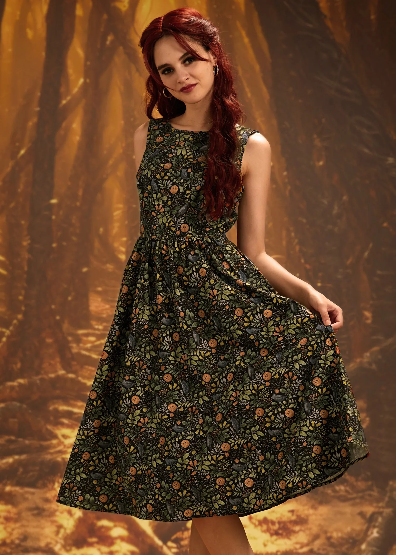 Pumpkin Foliage Midi Dress sold by Modcloth product image thumbnail 4