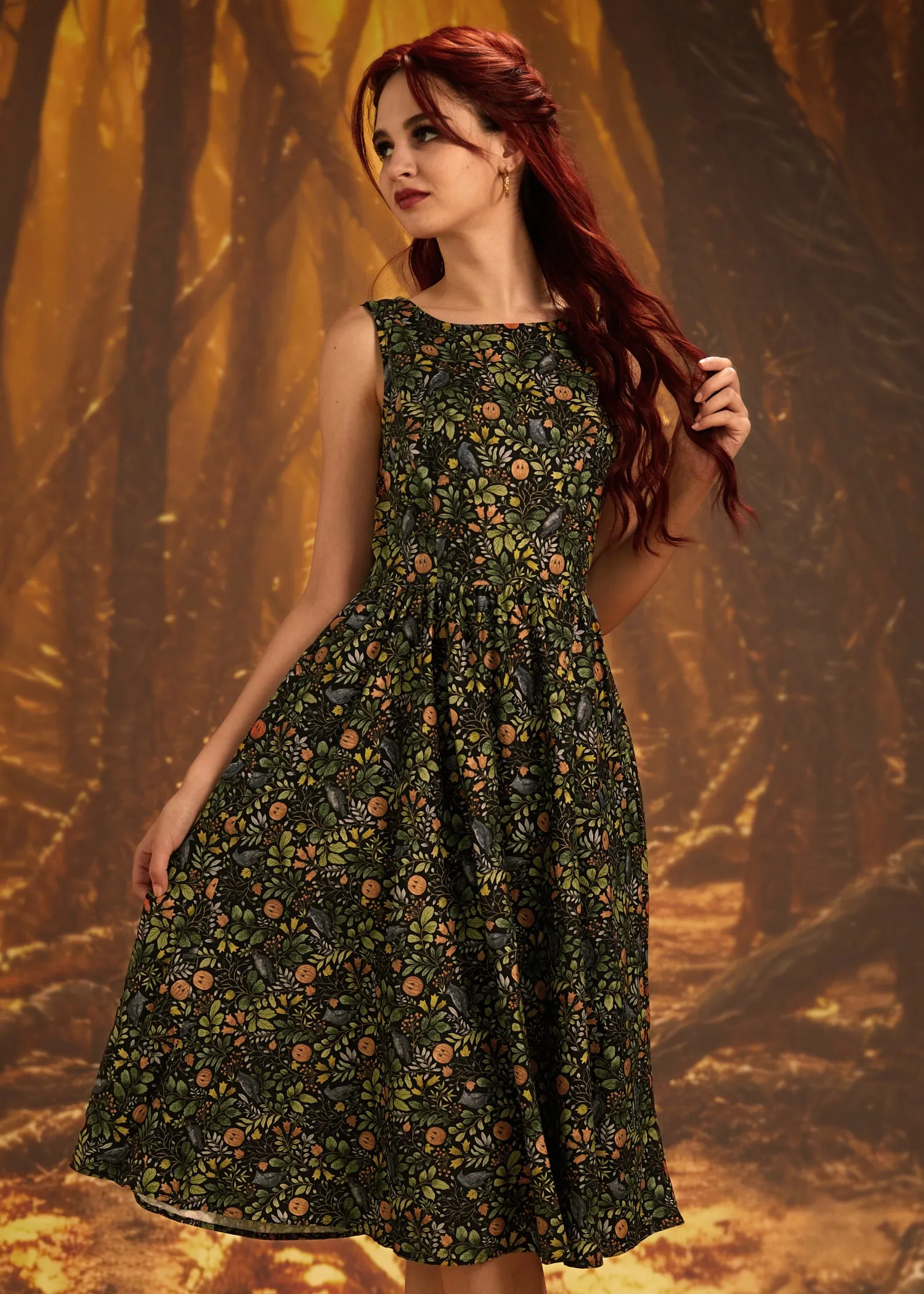 Pumpkin Foliage Midi Dress sold by Modcloth product image thumbnail 3