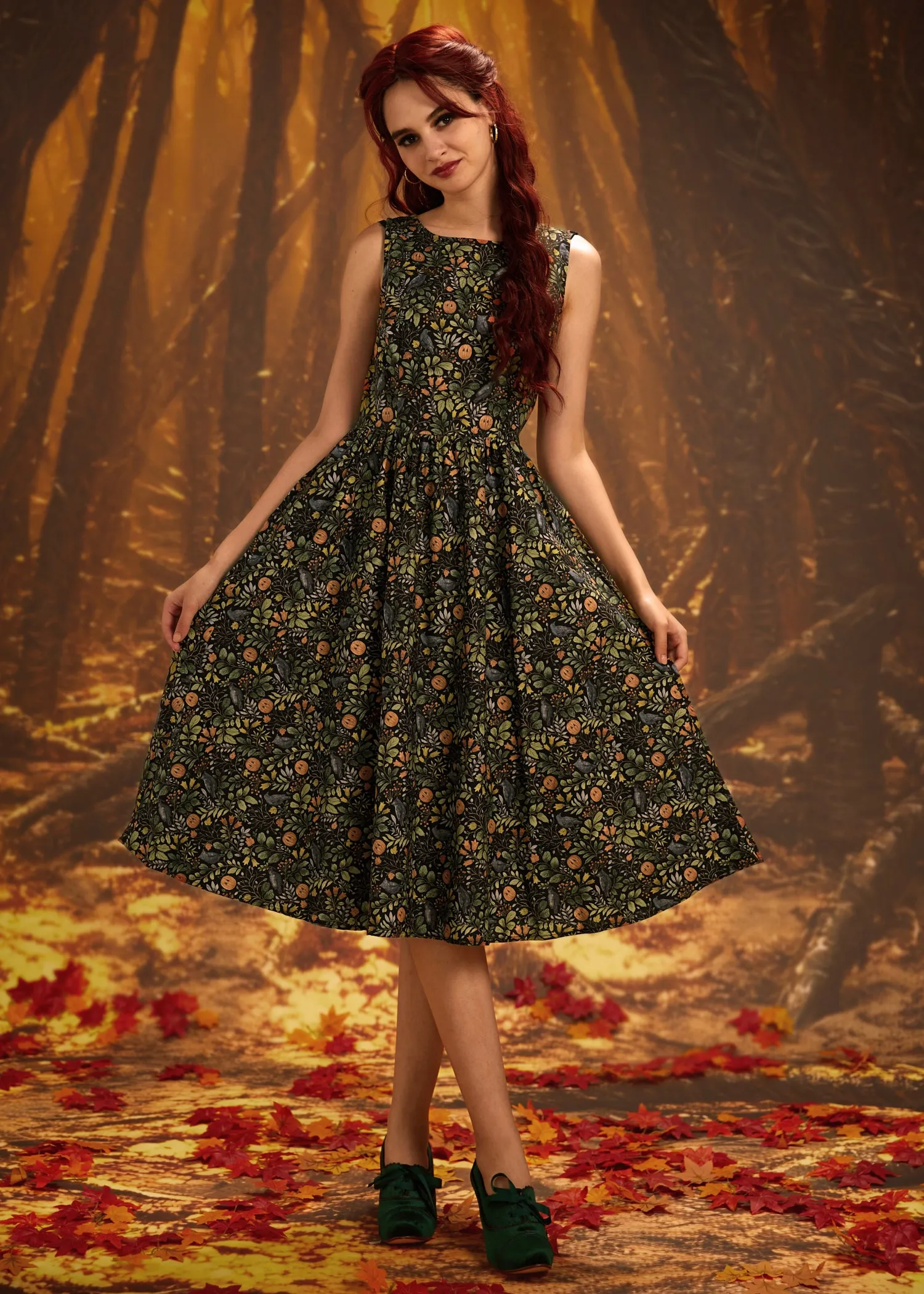 Pumpkin Foliage Midi Dress sold by Modcloth product image thumbnail 2