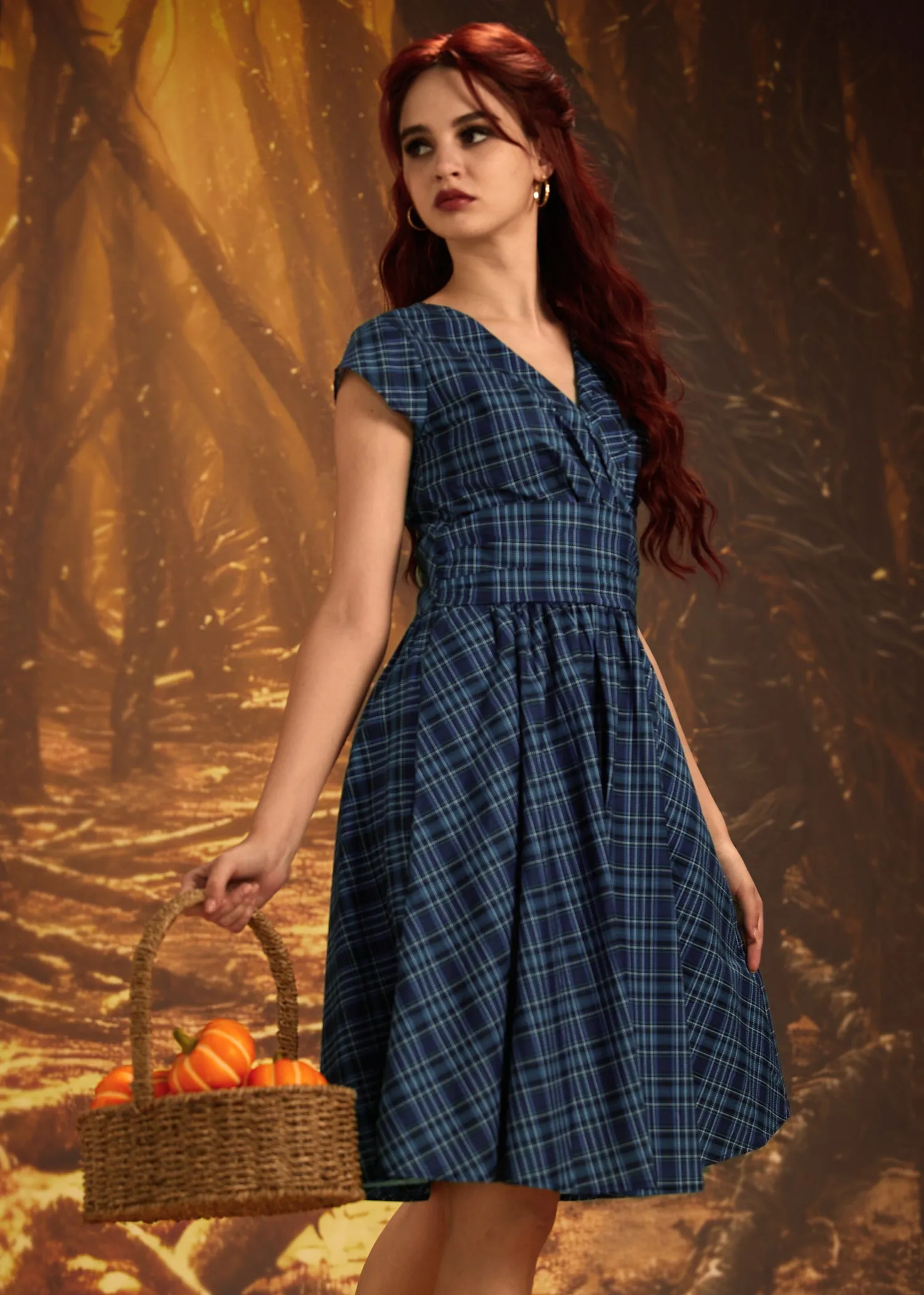 Blue Plaid Greta Dress sold by Modcloth product image thumbnail 4