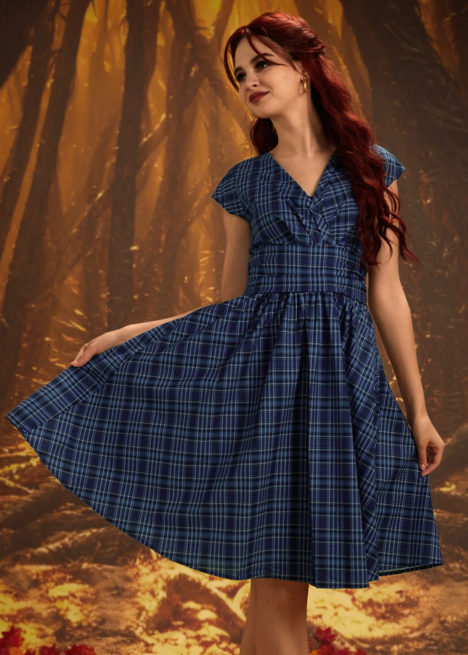 Blue Plaid Greta Dress sold by Modcloth product image thumbnail 3