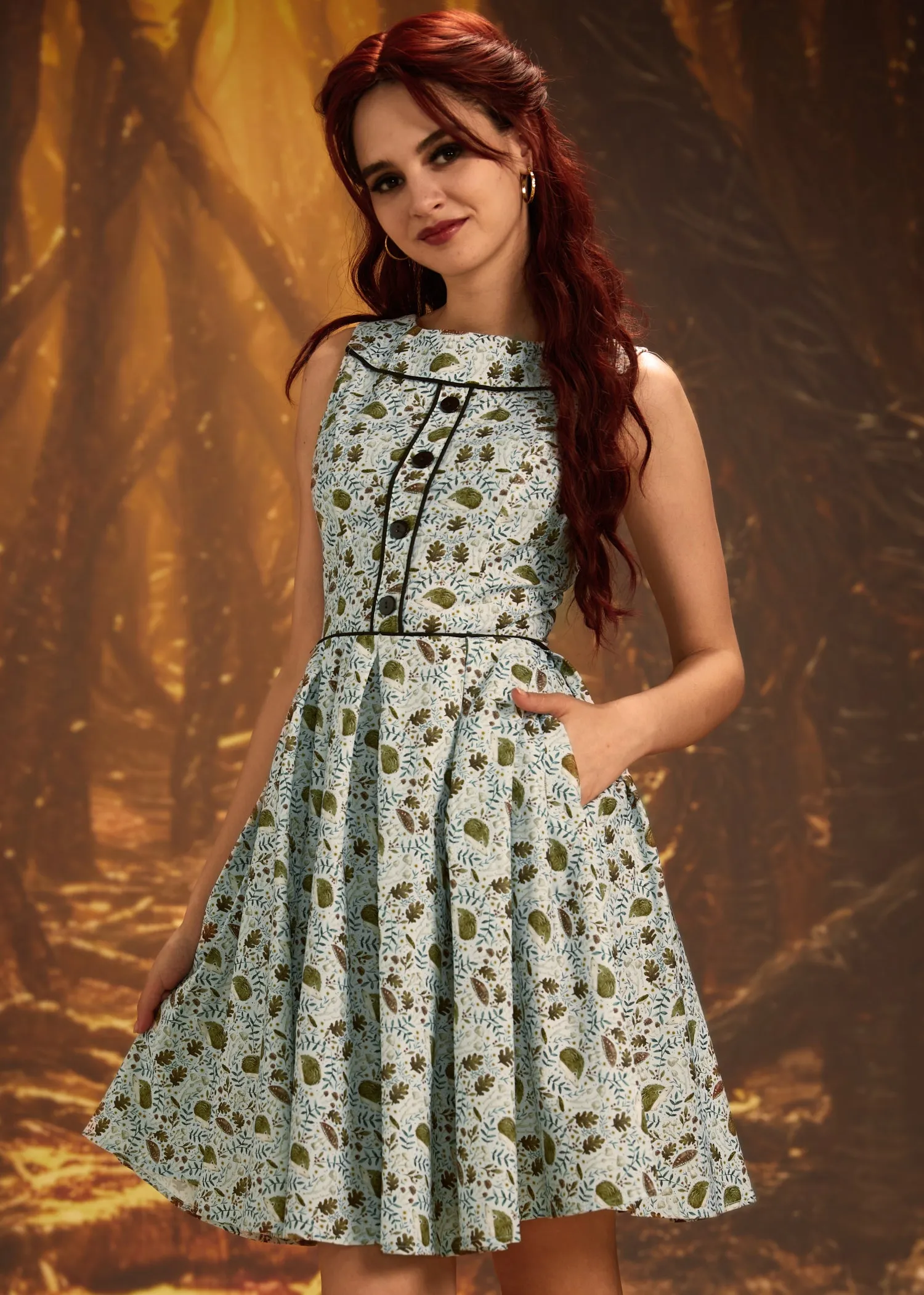 Elizabeth Dress in Hedgehogs sold by Modcloth