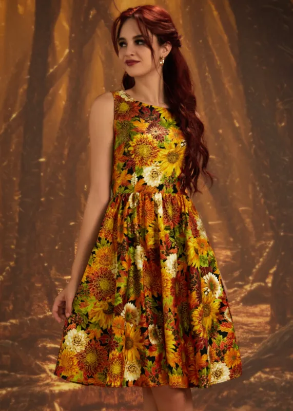 Sunflower Floral Vintage Dress sold by Modcloth