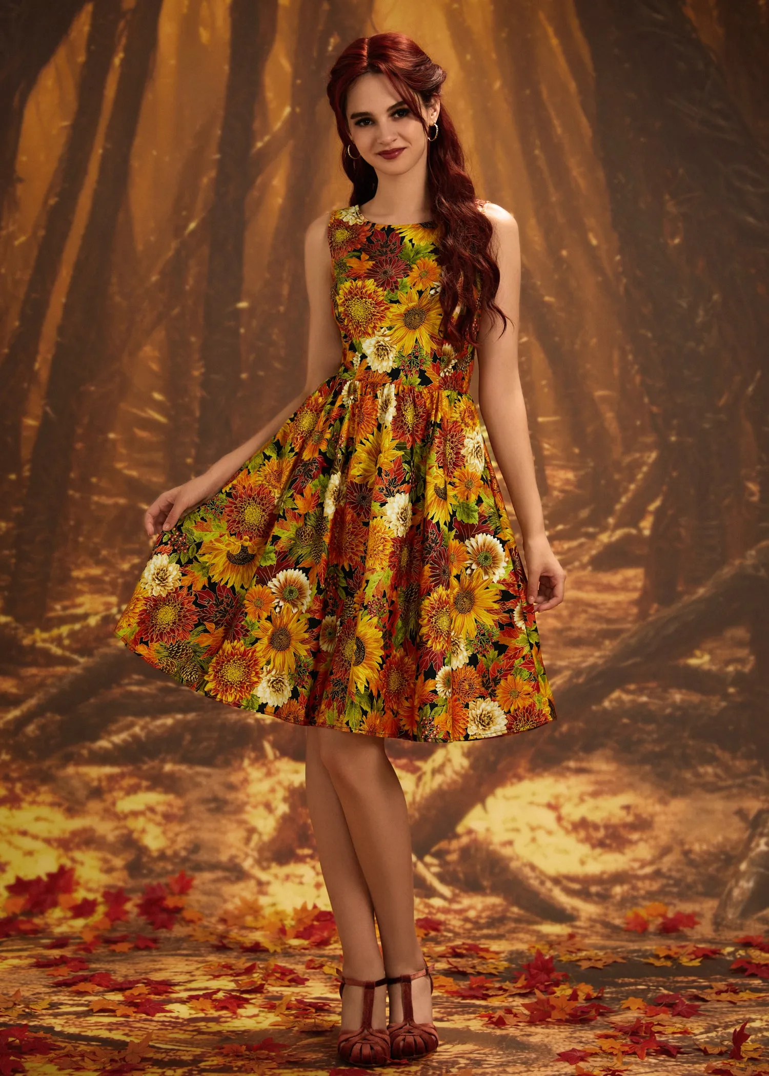 Sunflower Floral Vintage Dress sold by Modcloth product image thumbnail 2