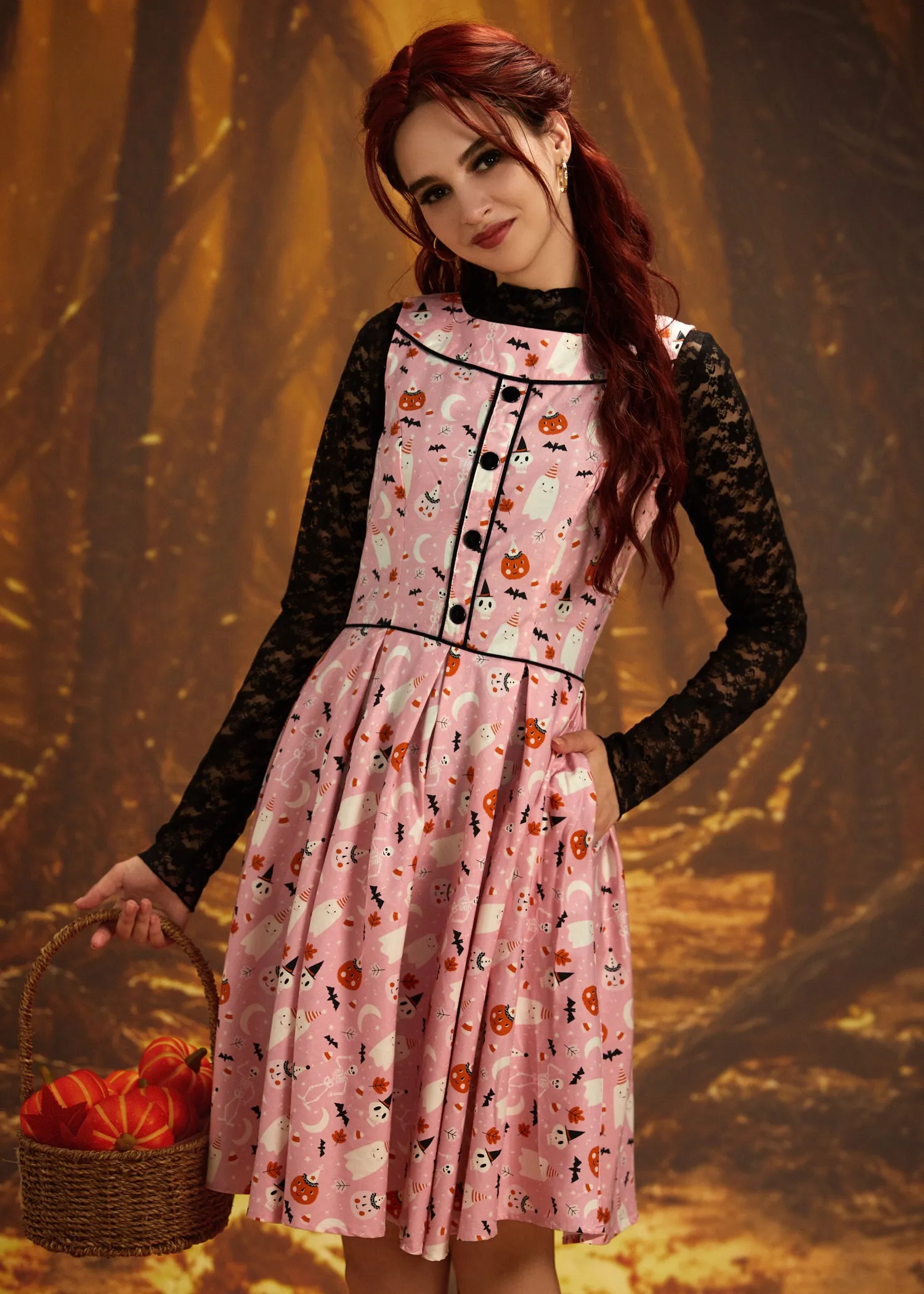 Elizabeth Dress in Pink Halloween sold by Modcloth product image thumbnail 5
