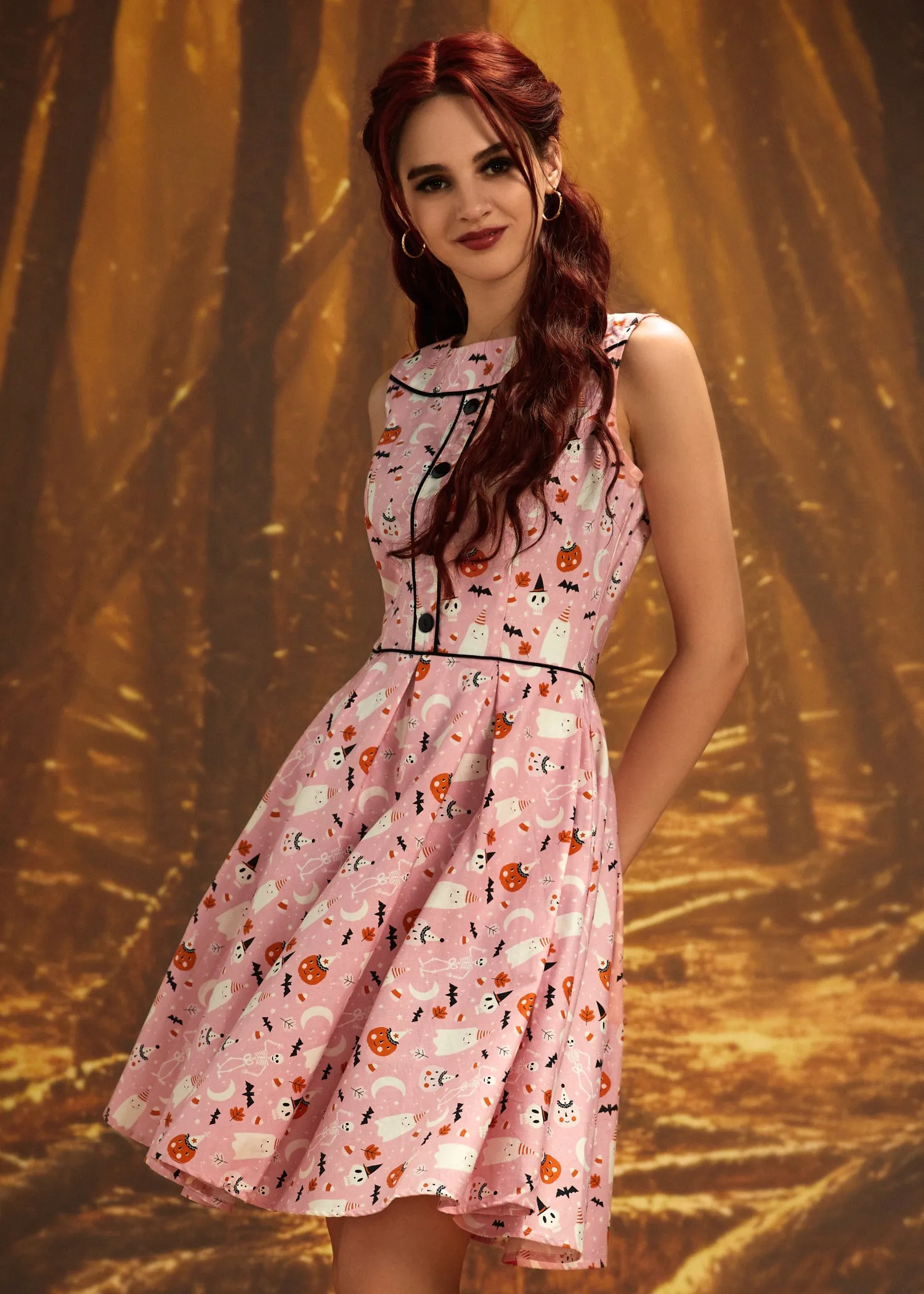 Elizabeth Dress in Pink Halloween sold by Modcloth product image thumbnail 3