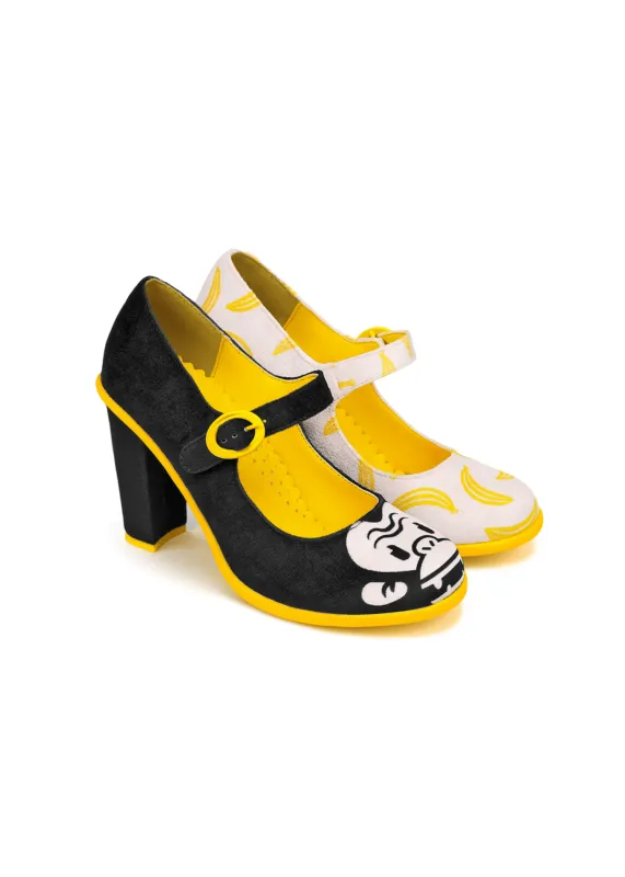 Chocolaticas® High Heels Monkey Business Women's Mary Jane Pump Shoes sold by Modcloth