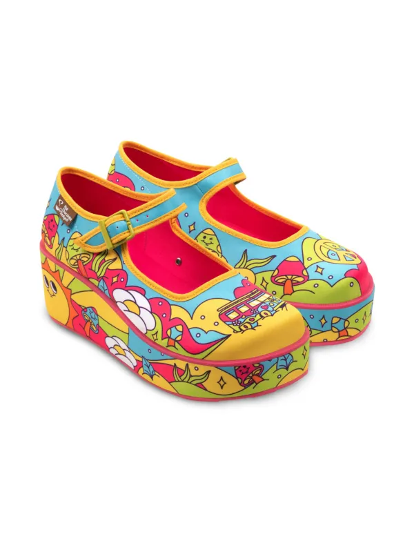Chocolaticas® Love On The Road Women's Mary Jane Platform sold by Modcloth