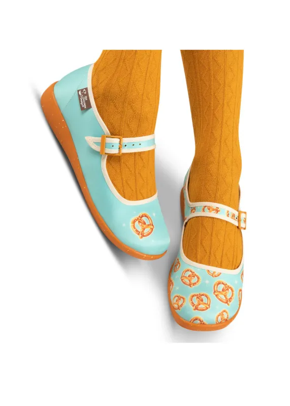Chocolaticas® Atomic Pretzel Women's Mary Jane Flat sold by Modcloth