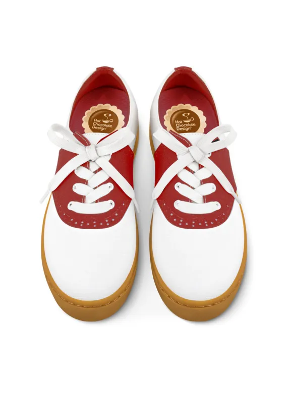 Saddle Red Casual Sneaker sold by Modcloth