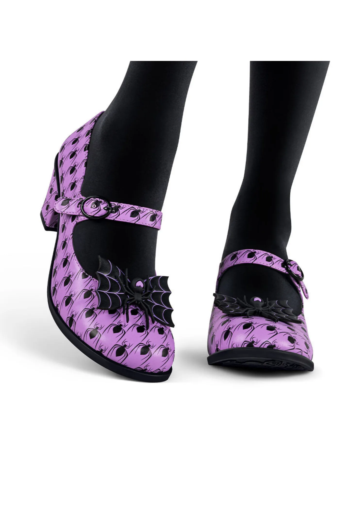 Chocolaticas® Mid Heels Spider Tooth Women's Mary Jane Pump sold by Modcloth