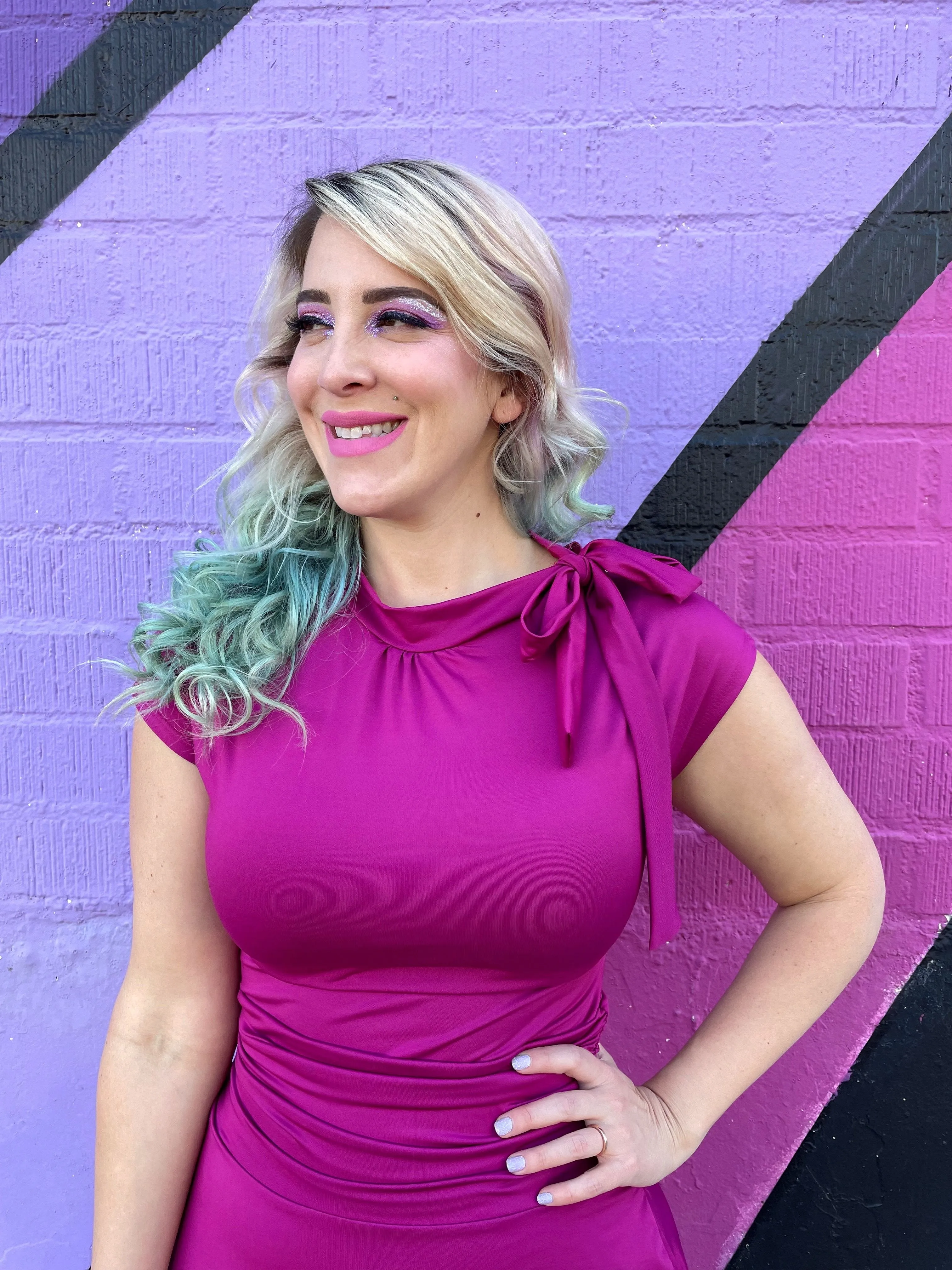 Bombshell Dress in Magenta sold by Modcloth product image thumbnail 4