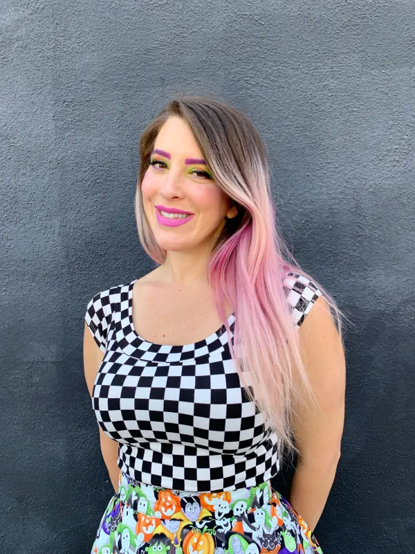Boat Neck Top in Checkers sold by Modcloth