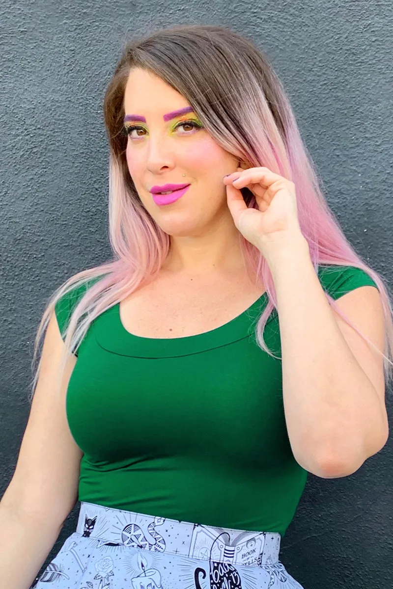 Retro Boat Neck Top in Kelly Green sold by Modcloth