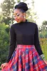 Black Mock Neck Top sold by Modcloth