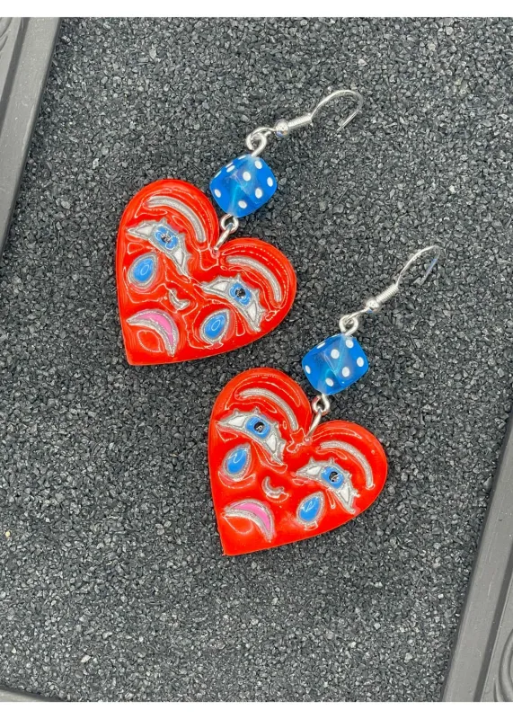 Tattoo Love Crying Heart Earrings sold by Modcloth