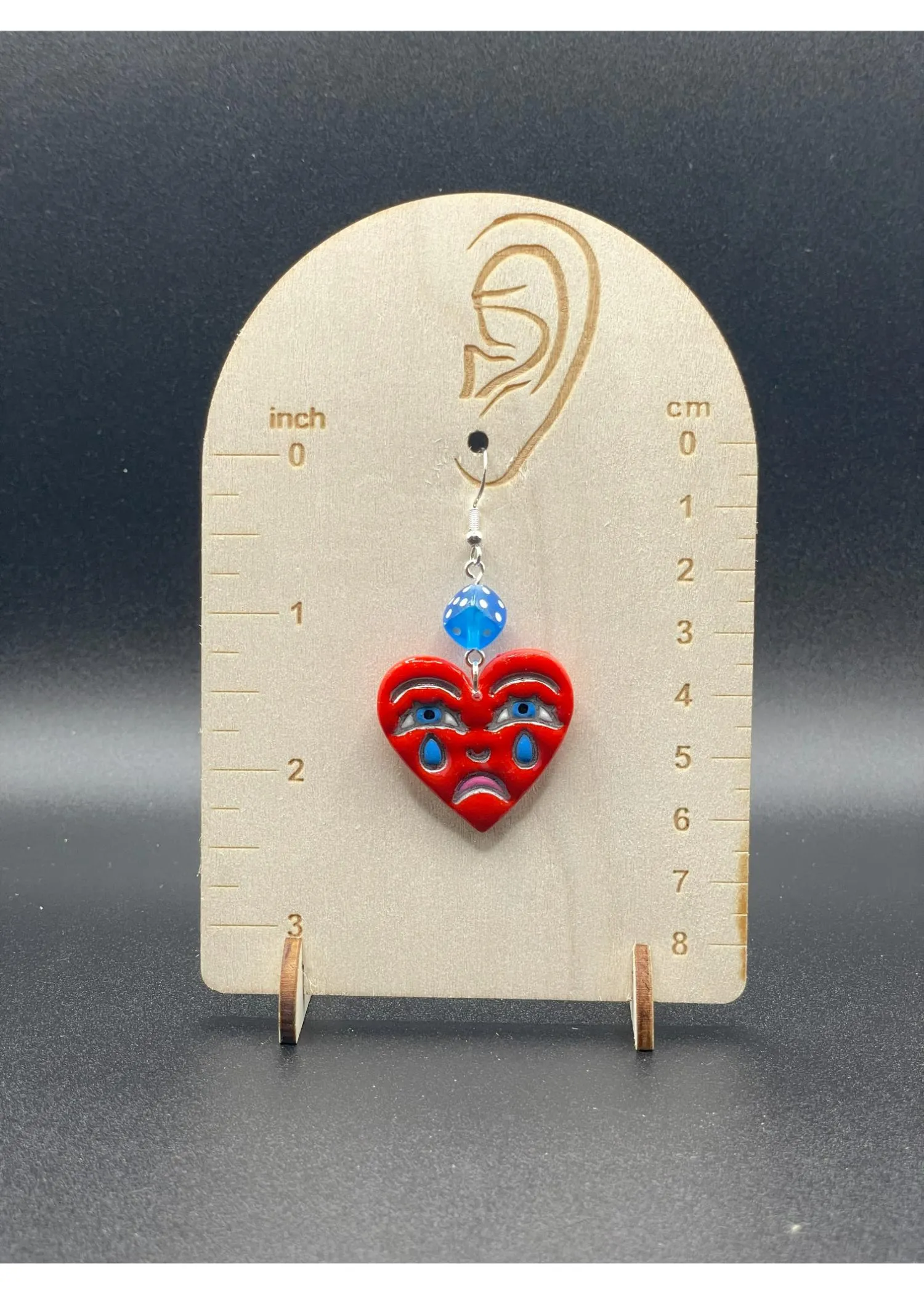 Tattoo Love Crying Heart Earrings sold by Modcloth product image thumbnail 3