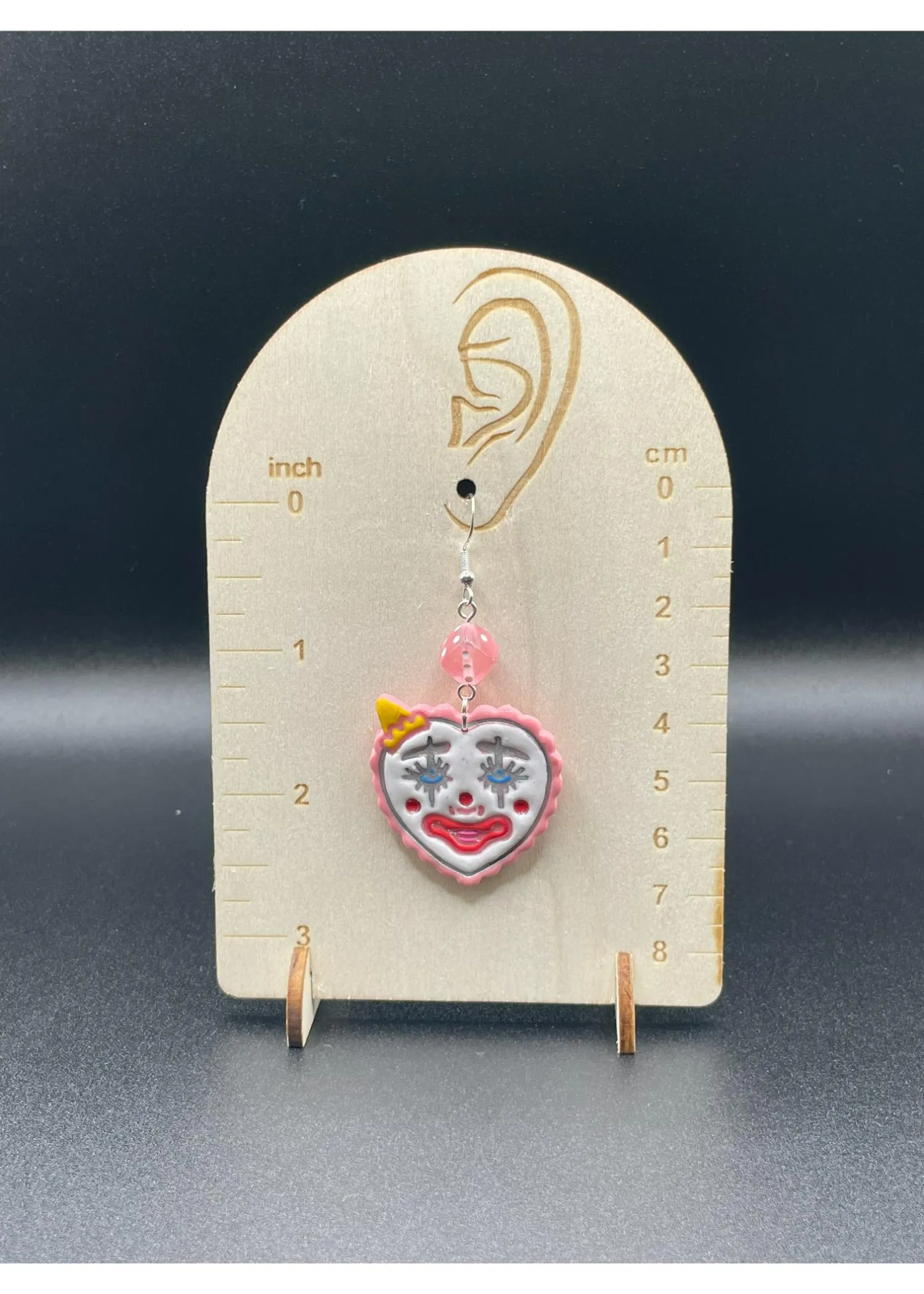 Tattoo Love Clown Heart Earrings sold by Modcloth product image thumbnail 2