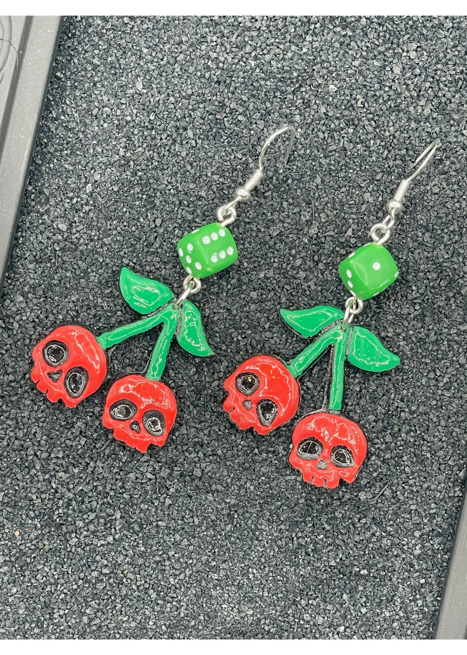 Tattoo Love Skull Cherry Earrings sold by Modcloth