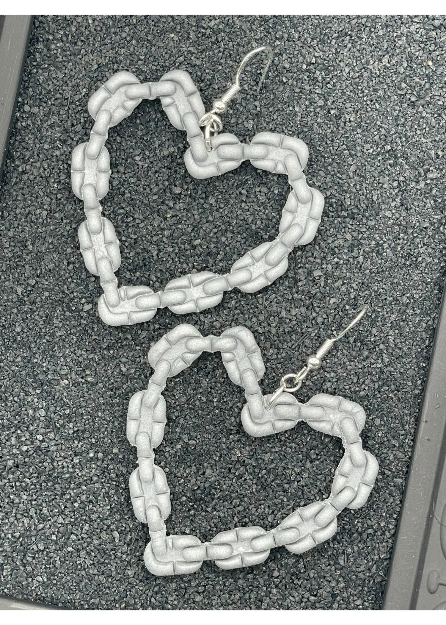 Tattoo Love Chain Link Heart Earrings sold by Modcloth