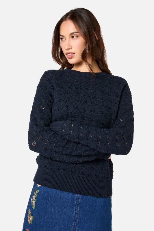 Bea Lacey Knit Sweater sold by Modcloth