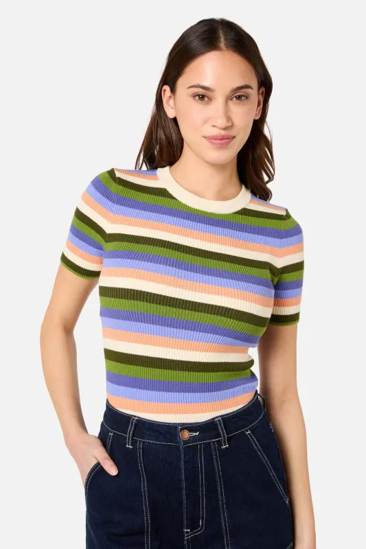 Skye Stripe Rib Knit Top sold by Modcloth