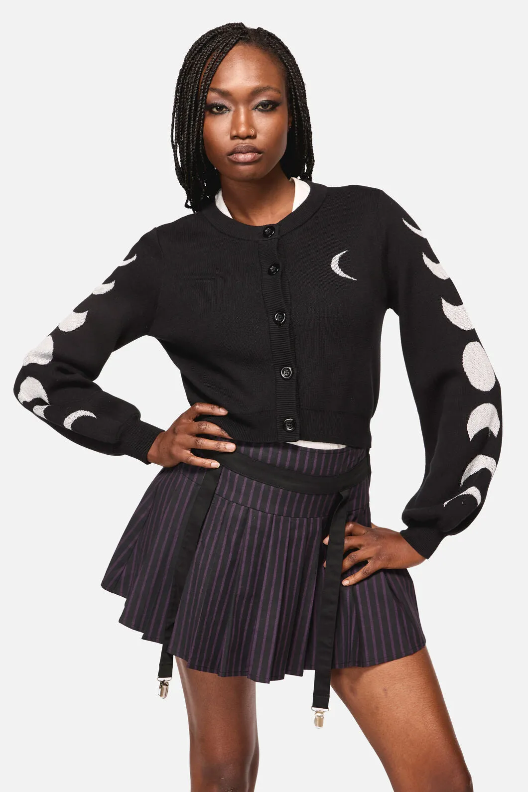 Moon Phase Goth Cardigan sold by Modcloth
