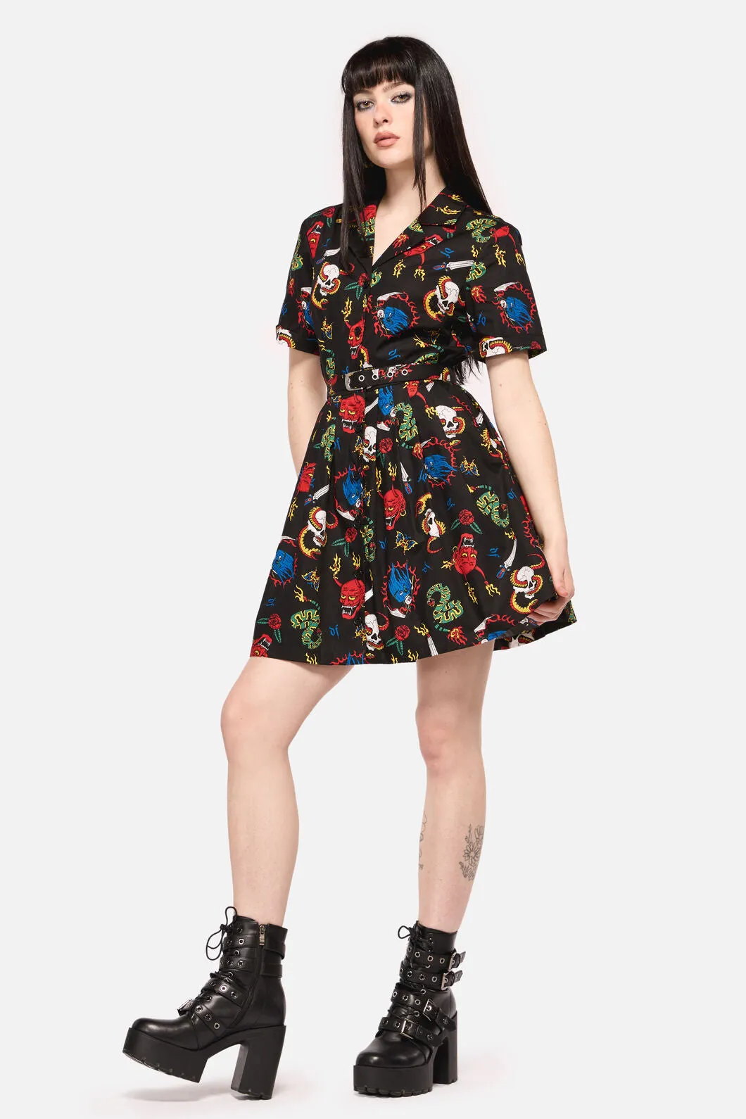 Dangerous Grunge Print Dress sold by Modcloth product image thumbnail 4