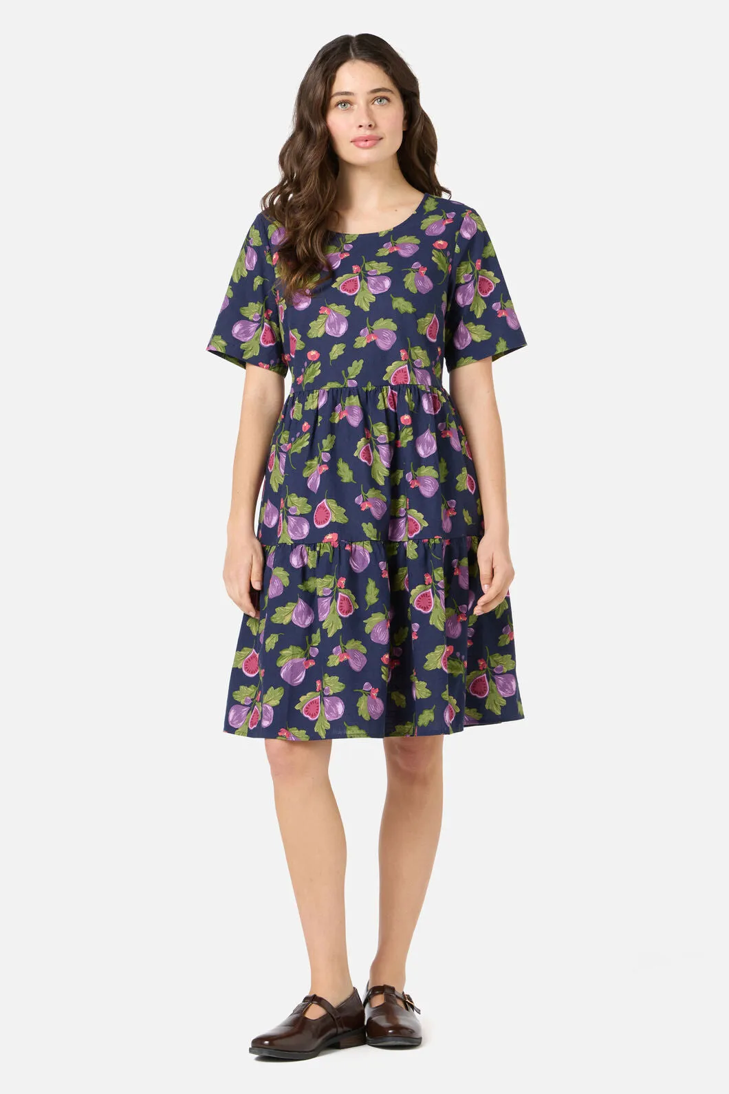 Fig Tiered Cotton Smock Dress sold by Modcloth product image thumbnail 3