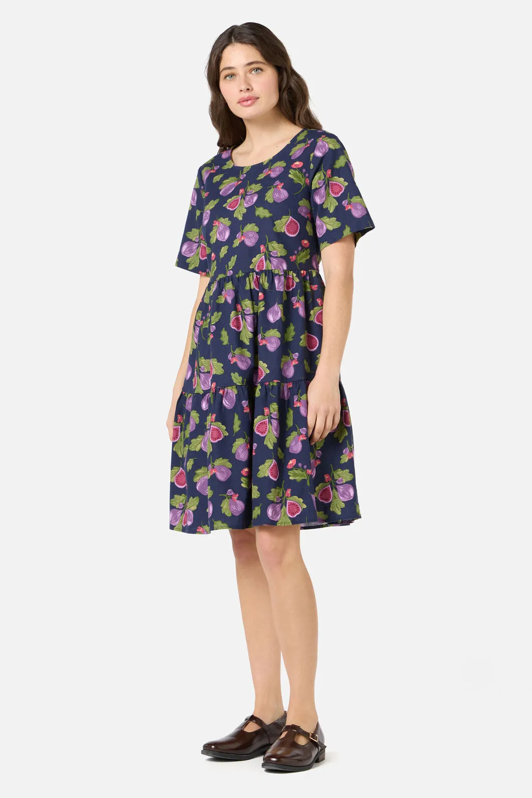 Fig Tiered Cotton Smock Dress sold by Modcloth product image thumbnail 4