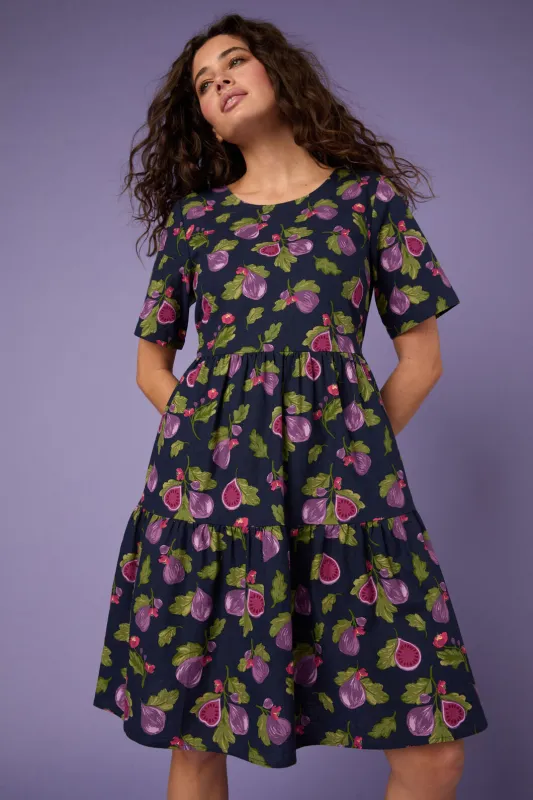 Fig Tiered Cotton Smock Dress made by Modcloth