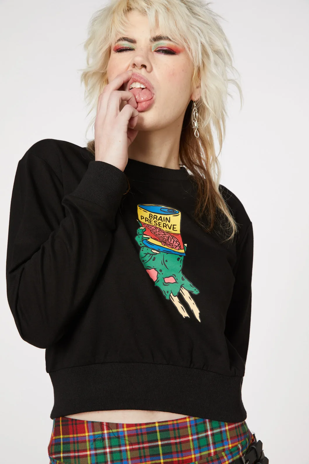 Brainz Boxy Crop Sweater sold by Modcloth