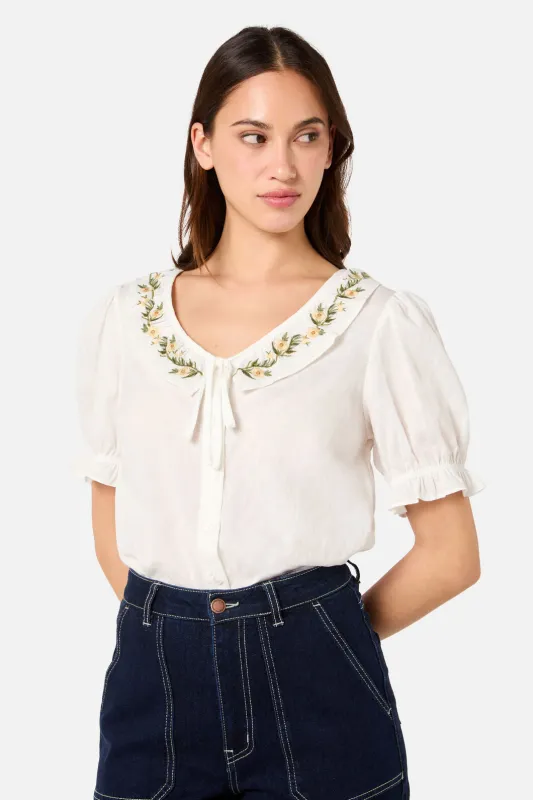 Esme Embroidered Blouse sold by Modcloth