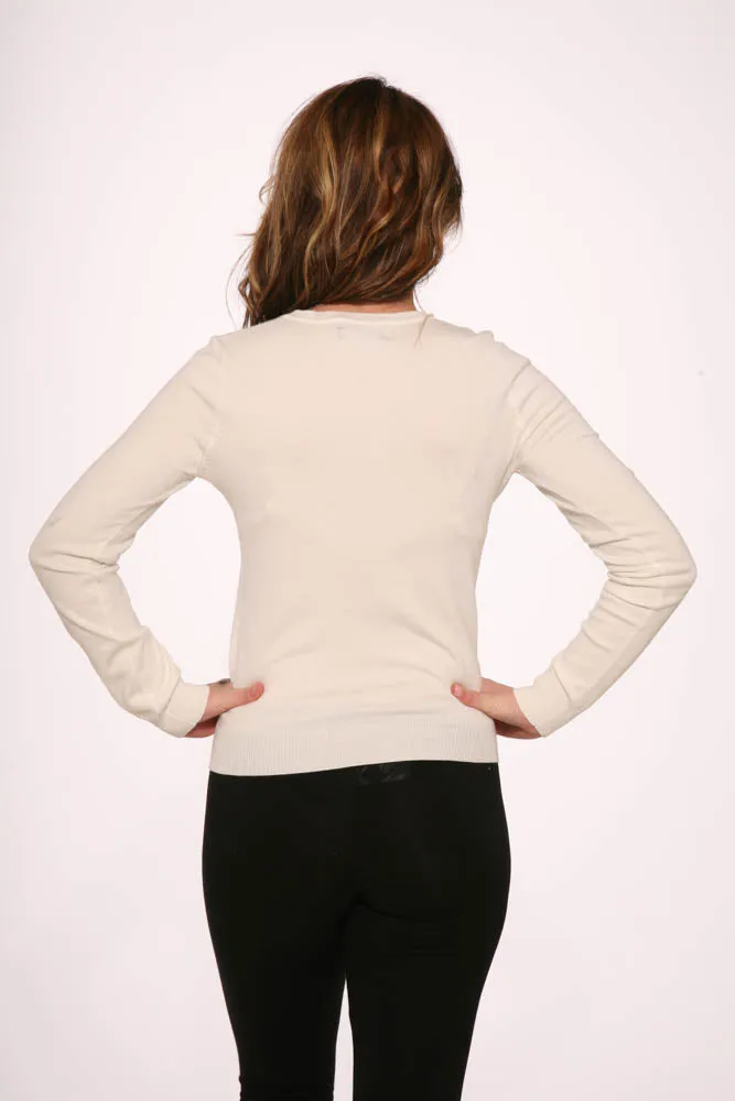 White Crewneck Cardigan sold by Modcloth product image thumbnail 4
