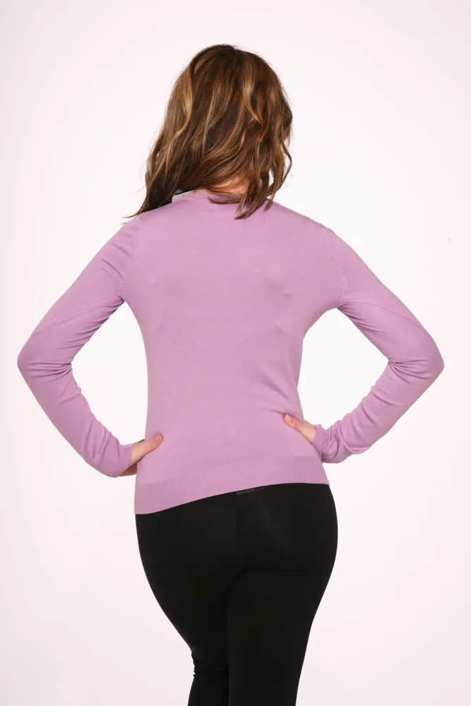 Lavender Crewneck Cardigan sold by Modcloth product image thumbnail 4