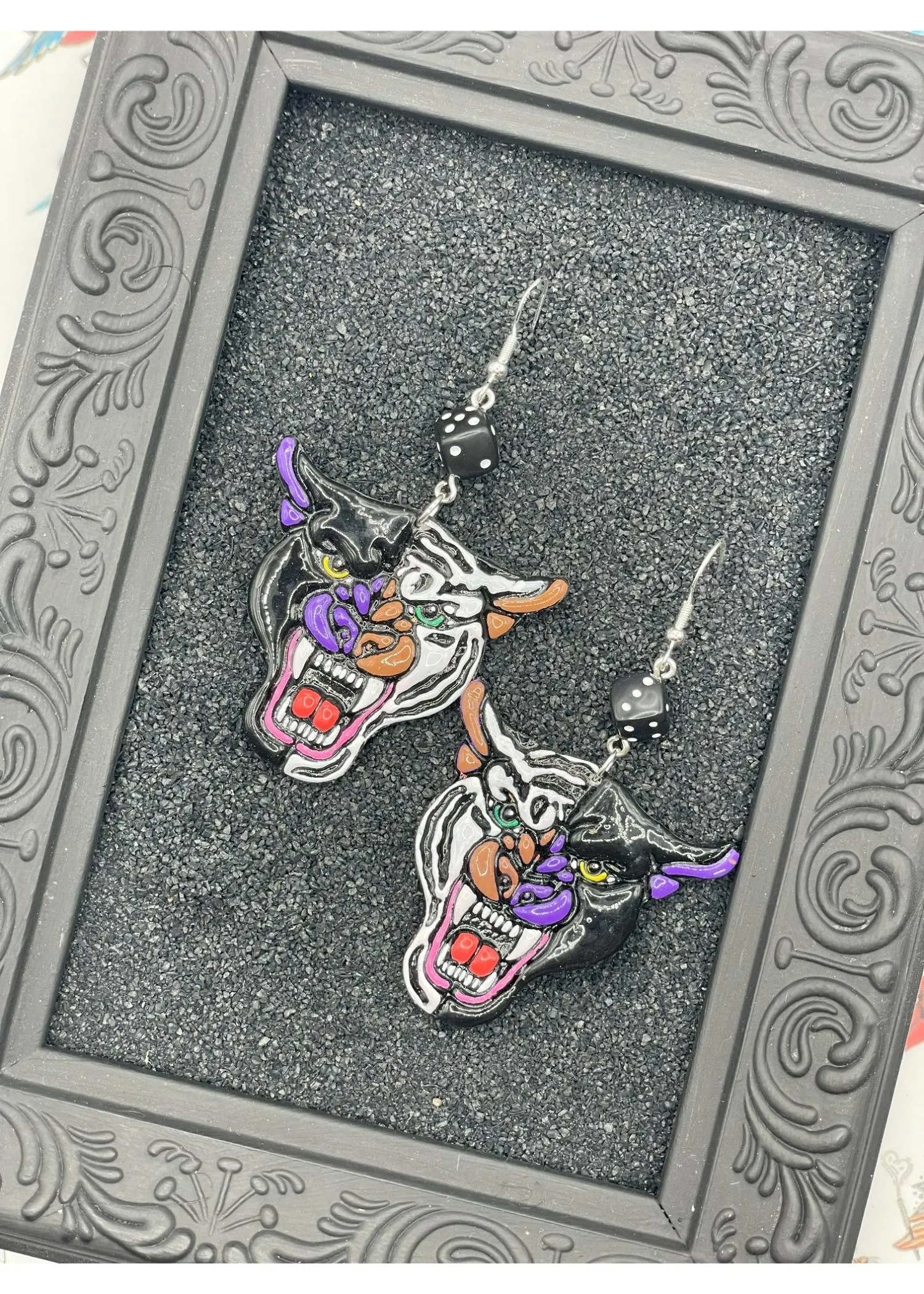 Tattoo Love Panther Tiger Earrings sold by Modcloth product image thumbnail 5