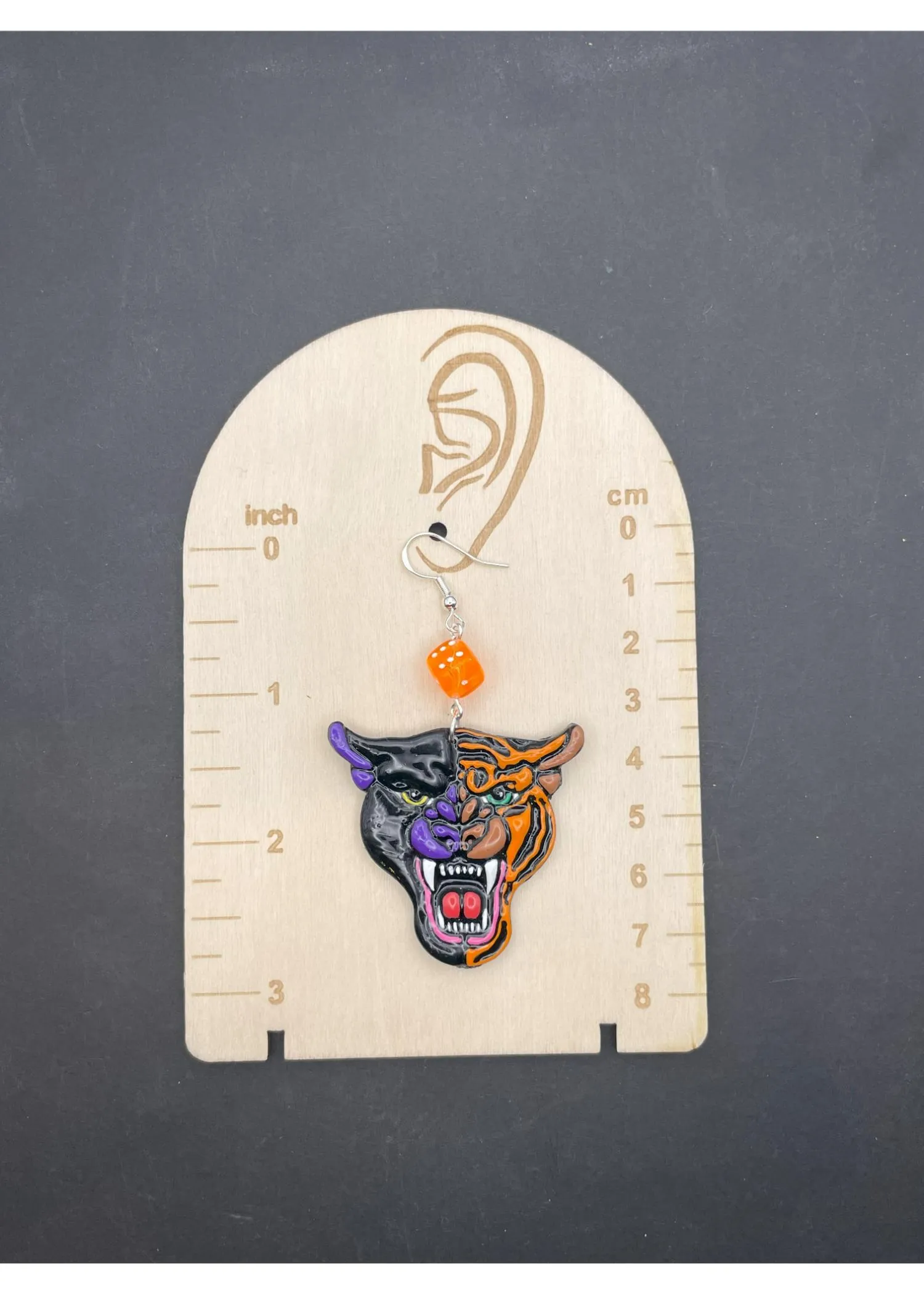 Tattoo Love Panther Tiger Earrings sold by Modcloth product image thumbnail 3