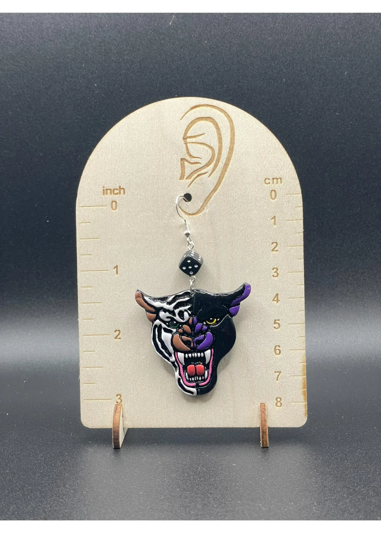 Tattoo Love Panther Tiger Earrings sold by Modcloth product image thumbnail 4