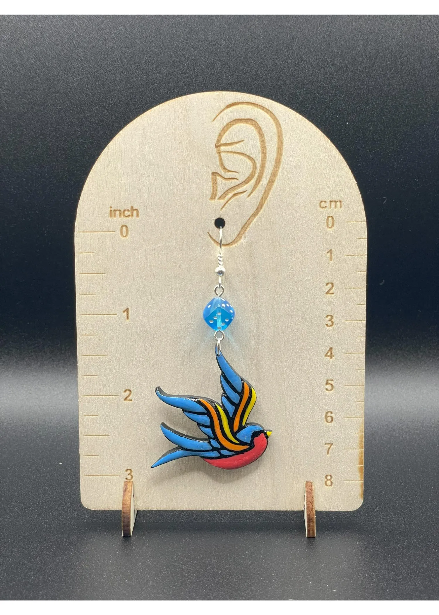 Tattoo Love Painted Swallow Earrings sold by Modcloth product image thumbnail 2