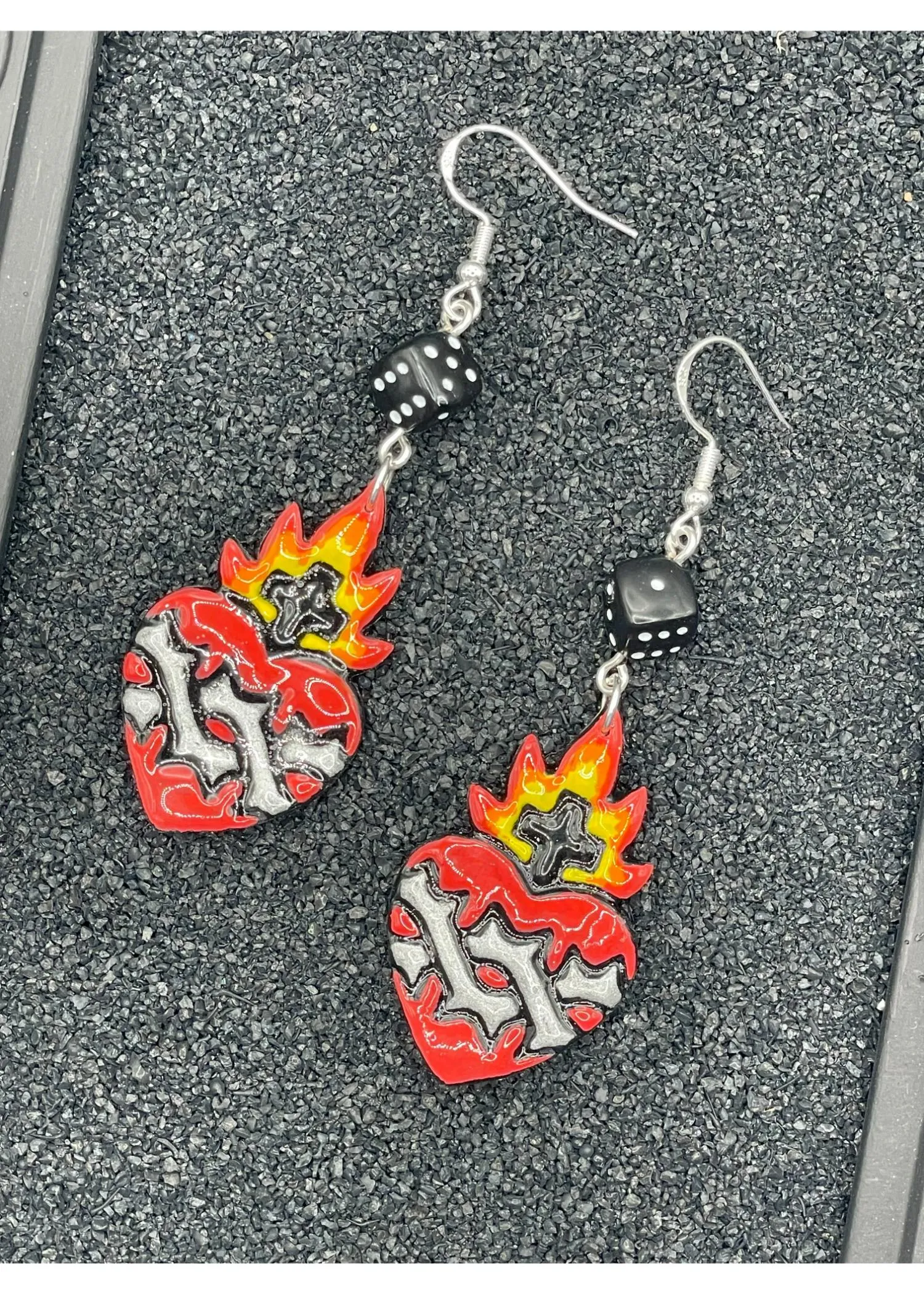 Tattoo Love Sacred Heart Barbed Wire Earrings sold by Modcloth