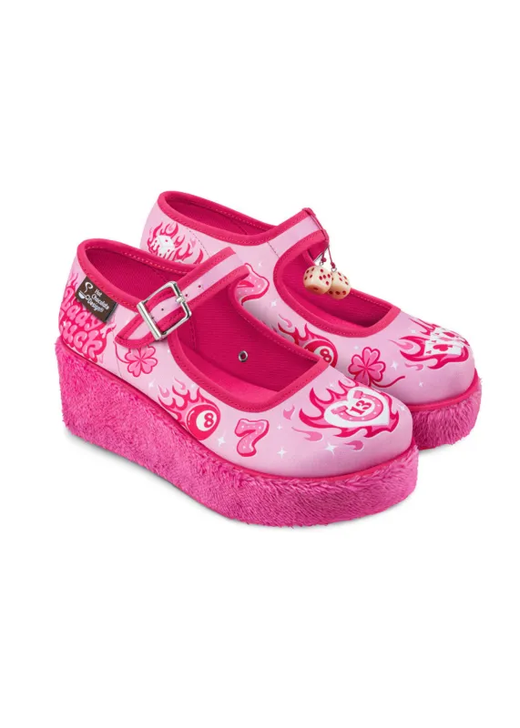 Chocolaticas® Lady Luck Women's Mary Jane Platform sold by Modcloth