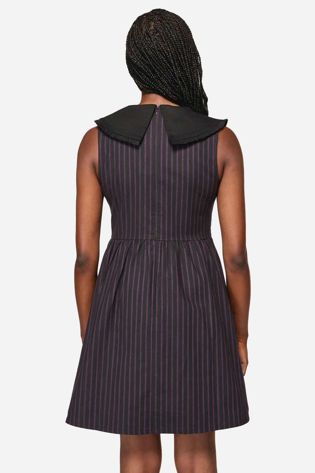 Sabrina Pinstripe Goth Dress sold by Modcloth product image thumbnail 3