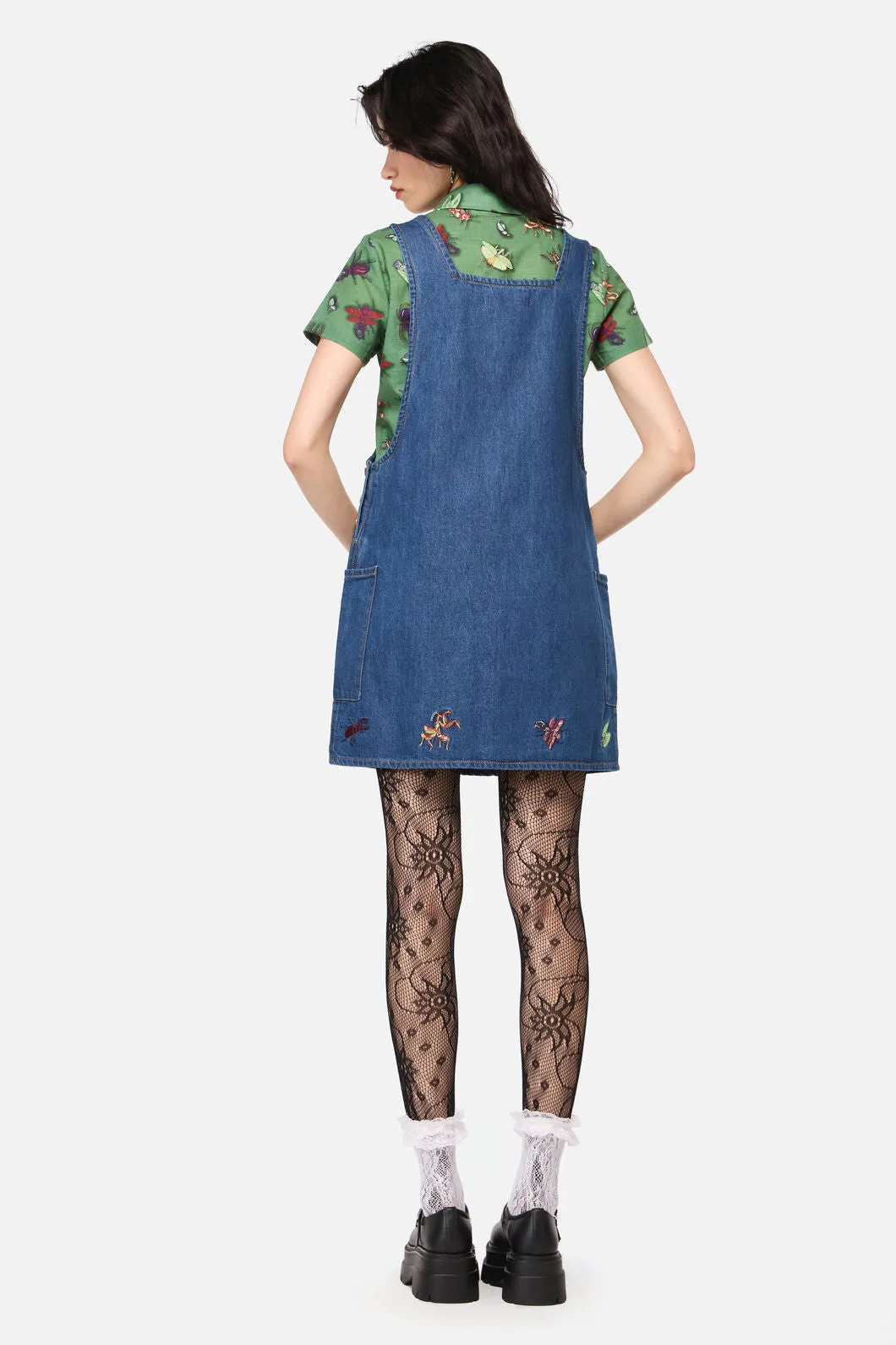 Bugs Galore Embroidered Pinafore sold by Modcloth product image thumbnail 4