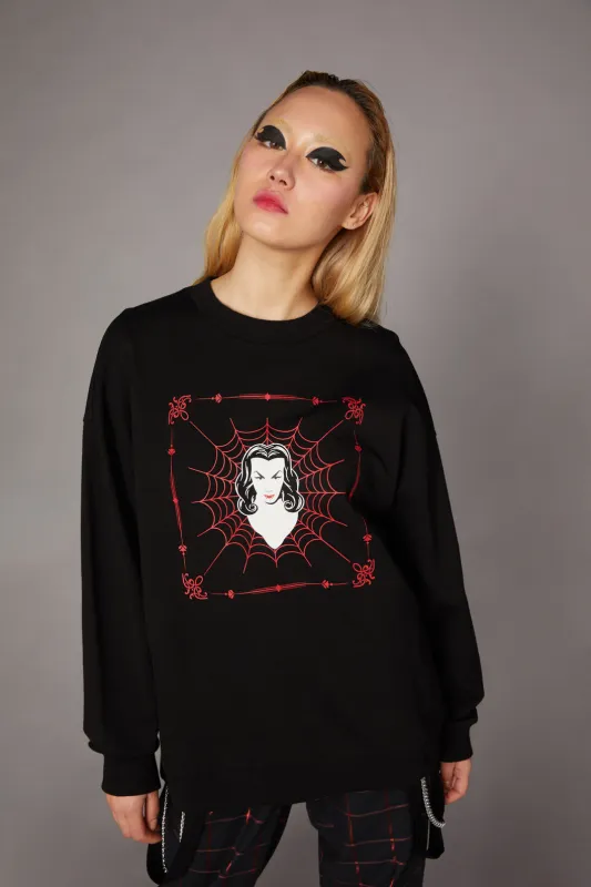 Vampire Print Sweatshirt sold by Modcloth