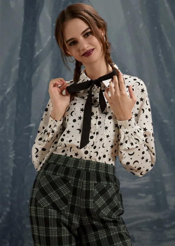 Enchanted Evening Collared Blouse sold by Modcloth