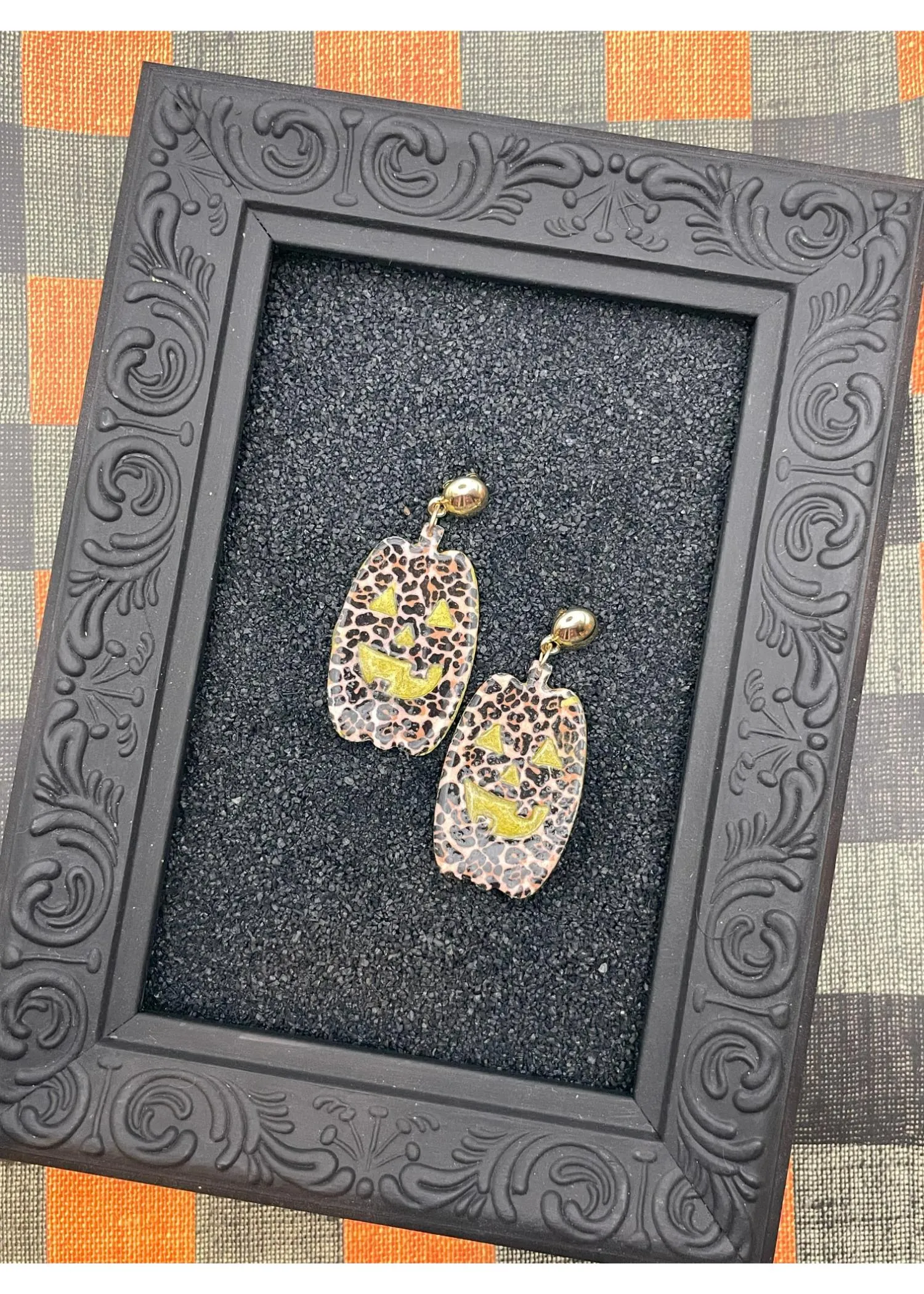 Salem Leopard Jack-O-Lantern Earrings sold by Modcloth product image thumbnail 3