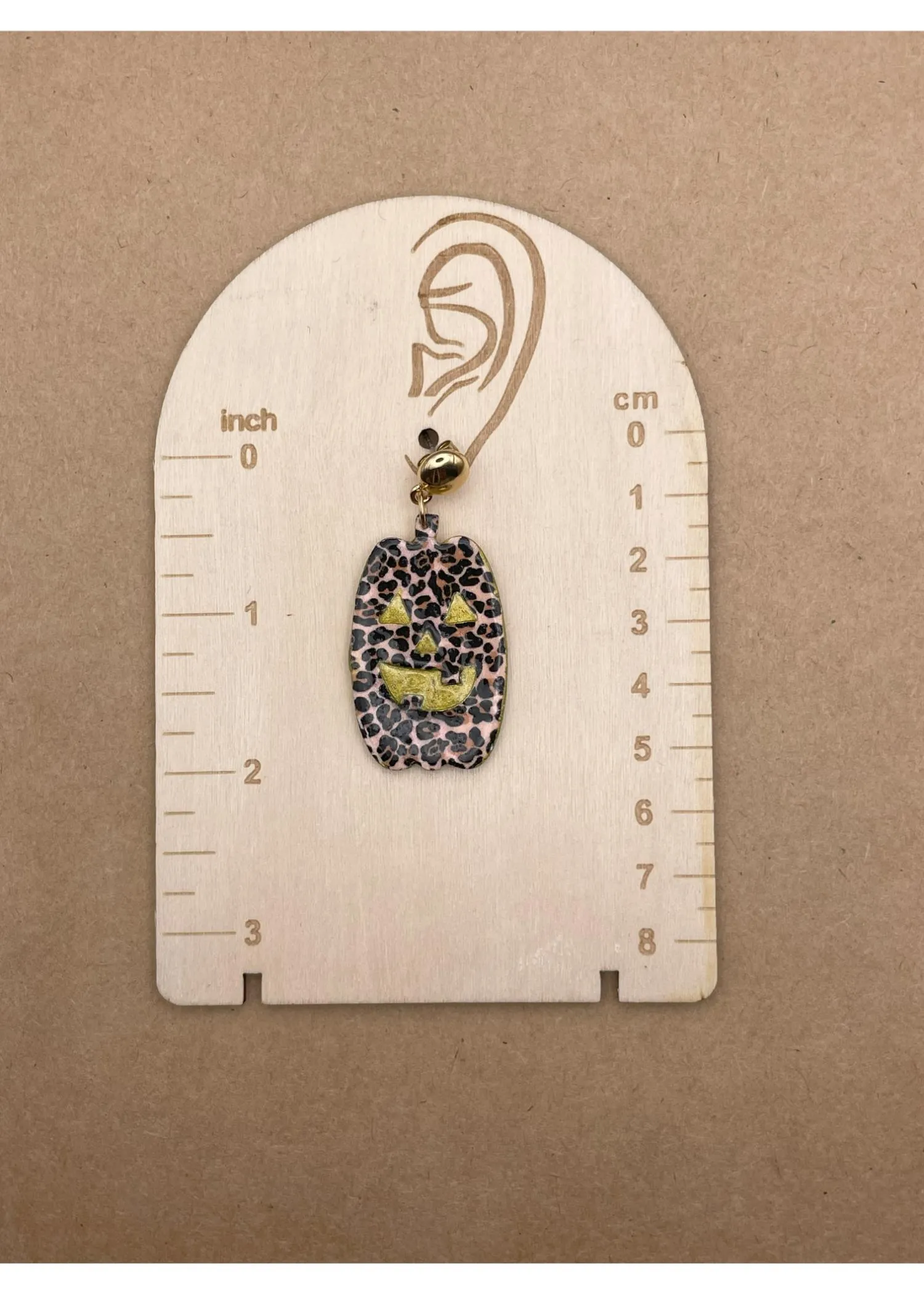 Salem Leopard Jack-O-Lantern Earrings sold by Modcloth product image thumbnail 2