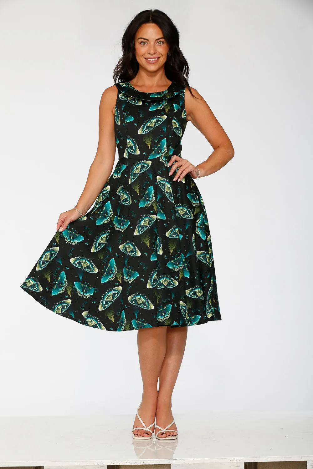 Dark and Mystical Butterfly Swing Dress sold by Modcloth product image thumbnail 3